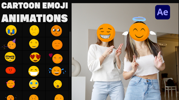 Cartoon Emoji Animations for After Effects