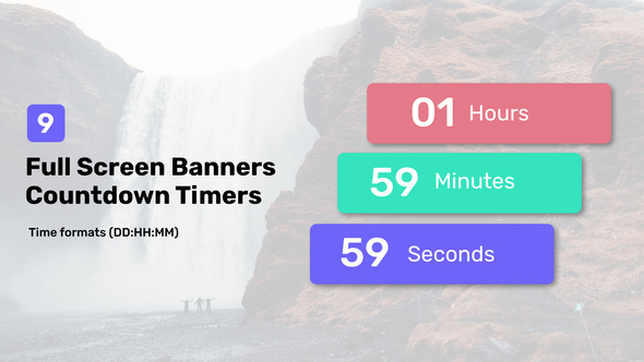 Full Screen Banners Countdown Timers