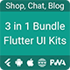 3 apps in 1 Flutter Ui Kit Bundle (Ecommerce, Chat and Blog) - CodeCanyon Item for Sale