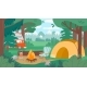Camping Cartoon Forest - GraphicRiver Item for Sale