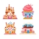 Candyland Chocolate Biscuit Houses Sweet Castles - GraphicRiver Item for Sale