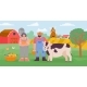 Farm Life People Woman Man with Cow - GraphicRiver Item for Sale