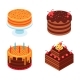 Isometric Cakes to Holiday Birthday of Collection - GraphicRiver Item for Sale