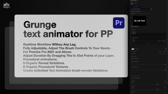 Grunge Text Animator For Premiere Pro MOGRT