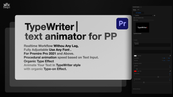Typewriter Text Animator For Premiere Pro MOGRT