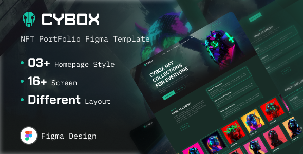 Cybox | NFT PortFolio Figma Template