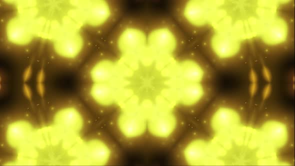 Shining yellow glow flower effect