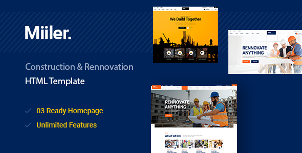 Miiler - Construction HTML5 Template