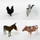Pack - 6 Farm Animals - Vol 1 - 3DOcean Item for Sale