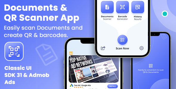[Download] Document & QR Code Scanner – Document Scanner Android – QR Code Reader with Admob