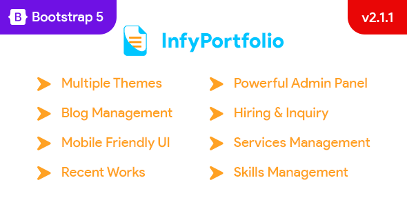 Download InfyPortfolio – Laravel Personal Portfolio / Resume / CV Website Theme on Codecanyon