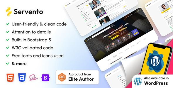 Servento – Service Finder & Business listing HTML Template