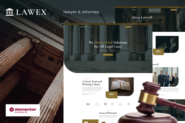 Lawex - Lawyer & Attorney Elementor Template Kit
