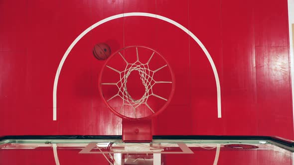 Basketball Scoring Filmed in a Top View