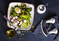 fresh salad, salad with avocado and boiled eggs - PhotoDune Item for Sale