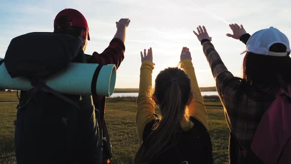 Silhouette of Family at the Coast