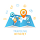 Traveling with Different Pet Concept. Vector - GraphicRiver Item for Sale
