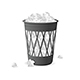 Realistic Detailed 3d Trash Can Full Crumpled Papers. Vector - GraphicRiver Item for Sale