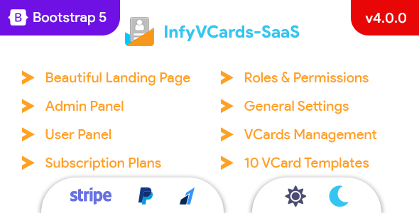 Download InfyVCards-SaaS – Multi User Business Card Builder SaaS – VCards on Codecanyon
