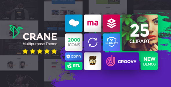 Crane – Responsive Multipurpose WordPress Theme