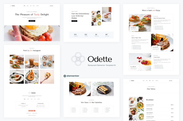 Odette - Restaurant Elementor Template Kit