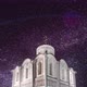 Night Stars Timelapse Milky Way White Stone Old Church Dmitrievsky Cathedral - VideoHive Item for Sale