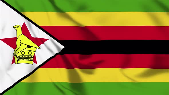 4K Zimbabwe Flag - Loopable