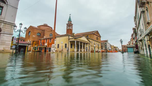 Flooded Italian City of Sea Water