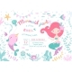 Mermaid Birthday Party for Baby Poster Template - GraphicRiver Item for Sale