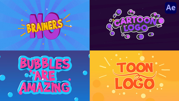 Cartoon Logo Text animations [After Effects] alt