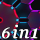 Neon Hex Backgrounds (6in1) - VideoHive Item for Sale