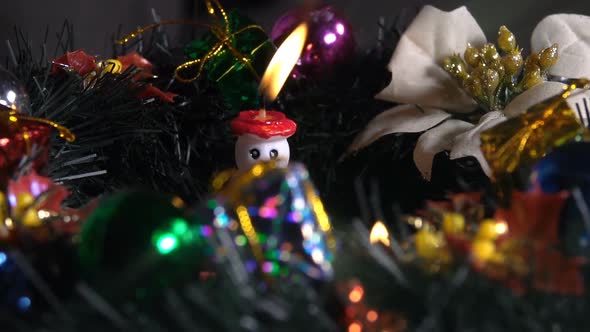 Christmas Decoration And Snowman Candle 2