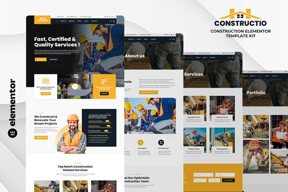 Constructio – Construction Elementor Template Kit