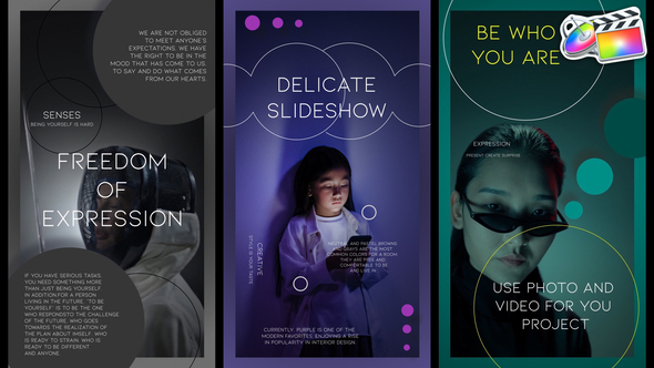Delicate Social Media Slideshow for FCPX alt
