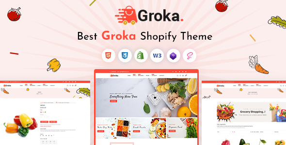 Groka – Vegetable, Organic & Grocery Supermarket Responsive Shopify Theme OS 2.0