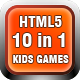 Ten in One Kids Educational Games For Website (Included HTML5 Only) 10 Games in 1 File - CodeCanyon Item for Sale