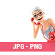 3D Portrait Senior Woman Talking on Retro Phone - GraphicRiver Item for Sale