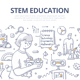 STEM Education Doodle Banner - GraphicRiver Item for Sale