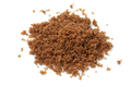 Heap of soft dark brown sugar close up on white background - PhotoDune Item for Sale