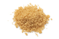 Heap of soft light brown sugar close up on white background - PhotoDune Item for Sale