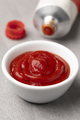 Bowl with tomato ketchup and a tube of tomato ketchup in the background - PhotoDune Item for Sale
