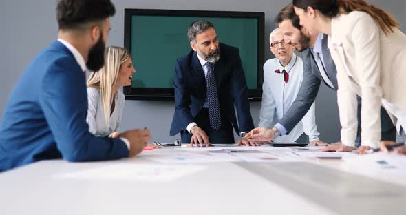 Entrepreneurs and Business People Conference in Modern Meeting Room