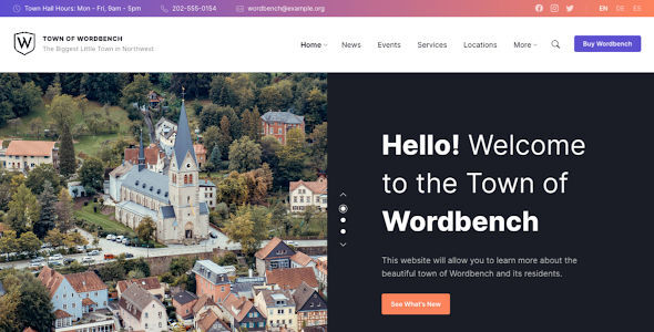 Wordbench - Municipal & Local Government WordPress Theme