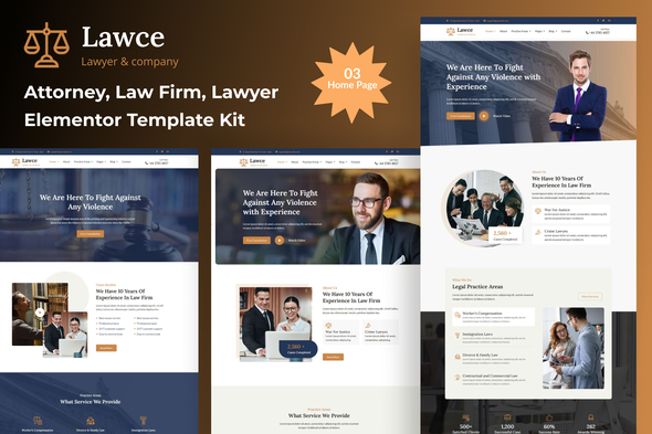 Lawce  - Attorney Law Firm & Lawyer Elementor Template Kit