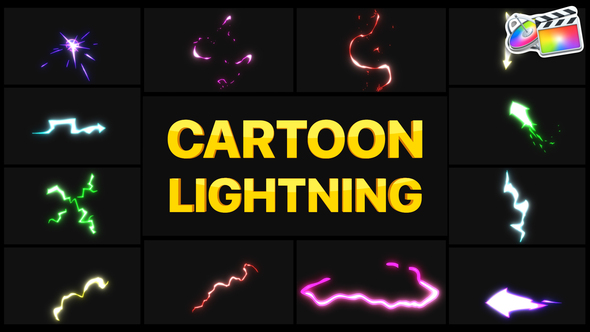 Cartoon Lightning Elements | FCPX alt