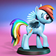 Friendship is Magic - Rainbow Dash - 3D Print 3D print model - 3DOcean Item for Sale
