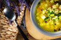 Barley soup with vegetables and chicken. - PhotoDune Item for Sale