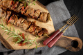 Bbq meat on wooden skewers. - PhotoDune Item for Sale