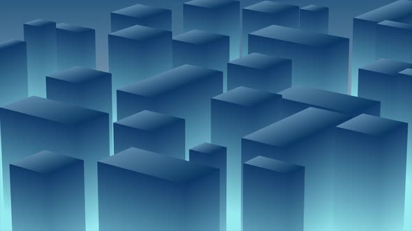 Cubic Shape Abstract Background Dark Blue v2