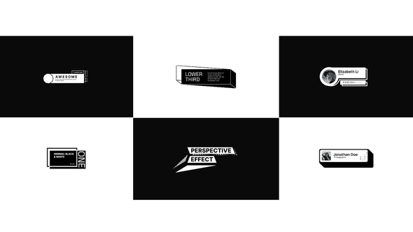 Black white minimal lower third alt